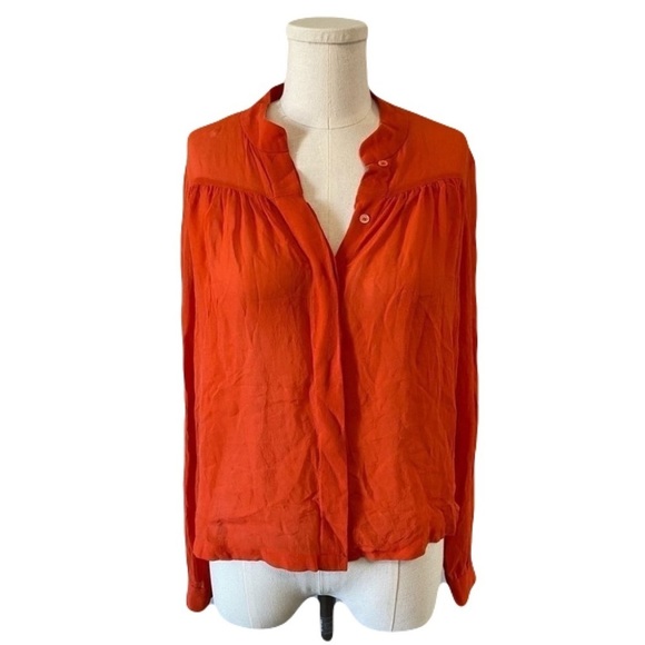 Aritzia Tops - Aritzia Wilfred Silk Button Up Blouse Long Sleeve